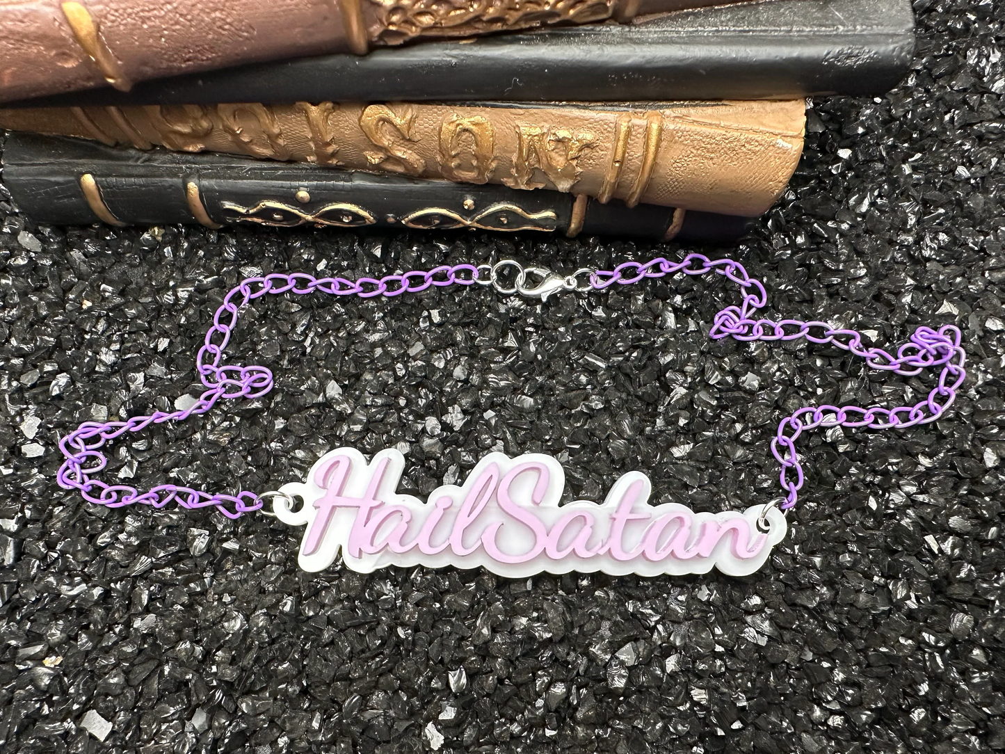 Hail Satan Pastel Goth Necklace