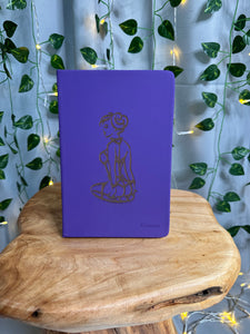BDSM Submissive Women Purple Notebook - Ruled 8.25" x 5.5"