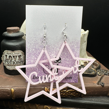 Load image into Gallery viewer, BDSM Cunt Earrings, Baby Pink Acrylic
