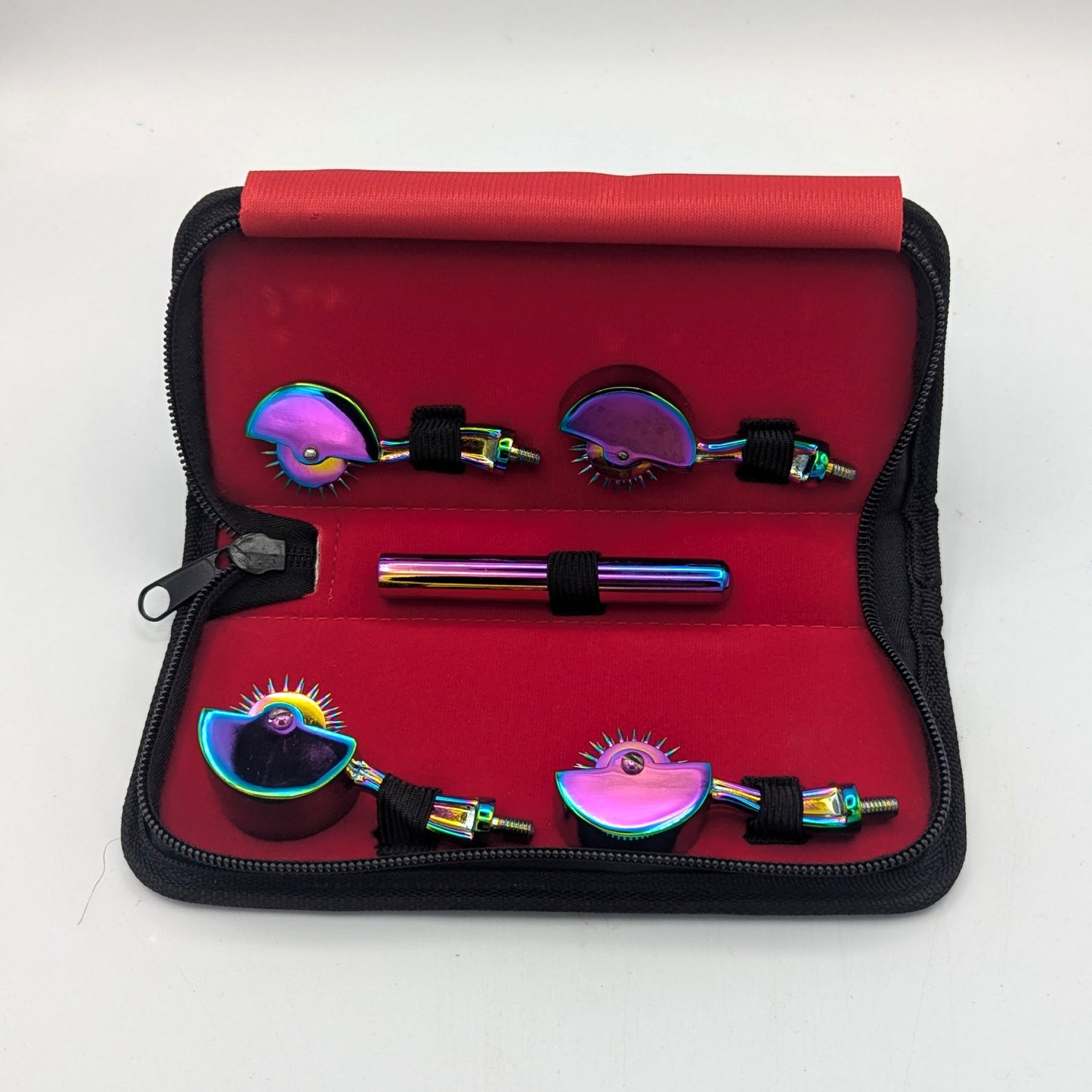 Wartenberg Wheel Multi-Head Set – 4-in-1 Kit – Pinwheel Roller – Polish or Rainbow