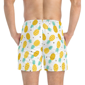 Upside Down Pineapple Mens Swim Trunks