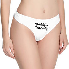 Load image into Gallery viewer, Daddy&#39;s Property Cotton Thong Panties
