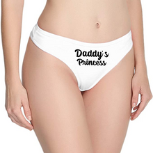 Load image into Gallery viewer, Daddy&#39;s Princess Cotton Thong Panties
