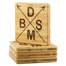 Load image into Gallery viewer, BDSM Bamboo Coasters Set of 4
