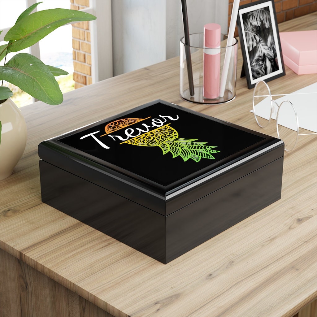 Upside Down Pineapple Personalized Accessory Box