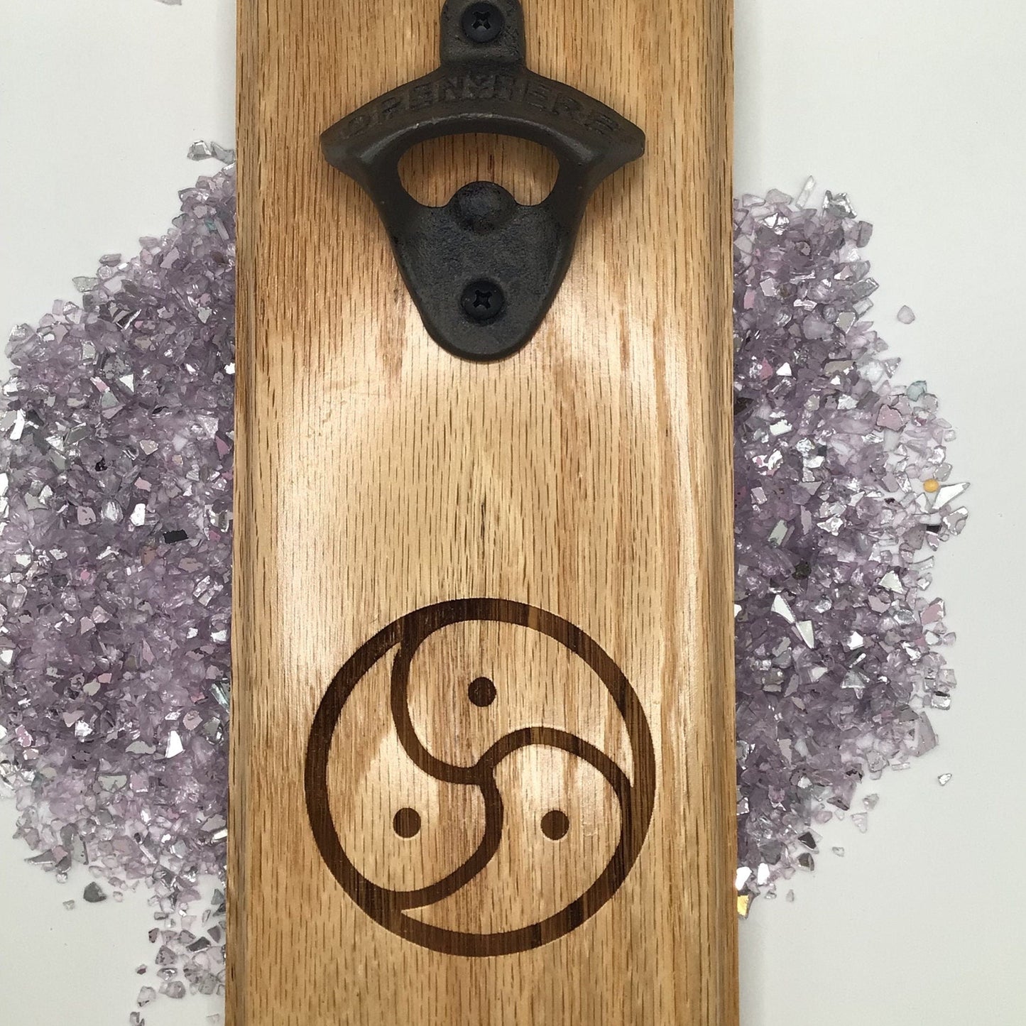 Triskelion Wood Bottle Opener