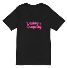 Load image into Gallery viewer, Daddy&#39;s Property Unisex Short Sleeve V-Neck T-Shirt
