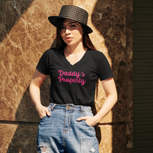 Load image into Gallery viewer, Daddy&#39;s Property Unisex Short Sleeve V-Neck T-Shirt

