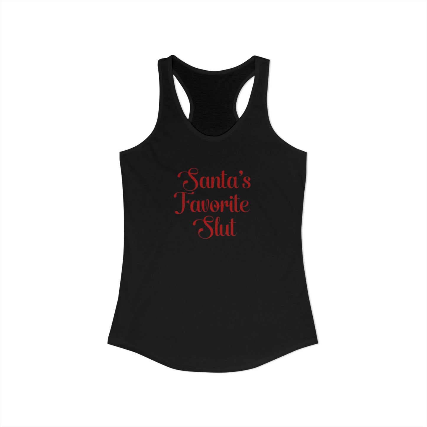 Santa's Favorite Slut Tank Top Women's Ideal Racerback