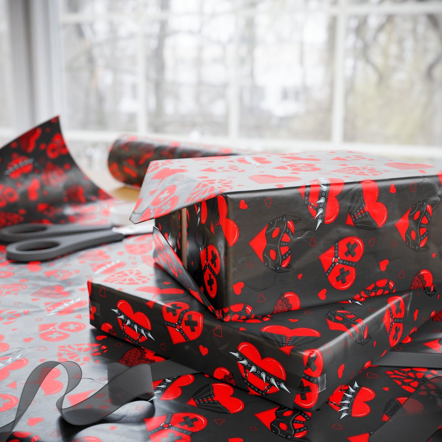 Lace & Spike BDSM Wrapping Paper