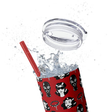 Load image into Gallery viewer, BDSM Skinny Tumbler with Straw, 20oz
