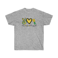 Load image into Gallery viewer, Peace, Love &amp; Pineapple Unisex Ultra Cotton Tee
