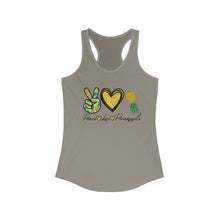 Load image into Gallery viewer, Peace, Love &amp; Pineapple Women&#39;s Ideal Racerback Tank
