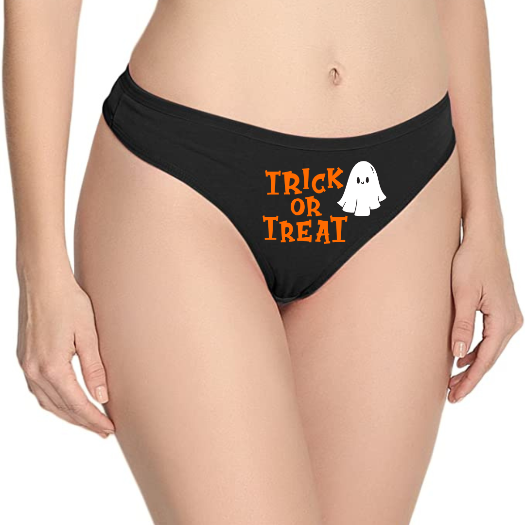 Trick or Treat Cotton Halloween Thong