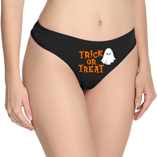 Trick or Treat Cotton Halloween Thong