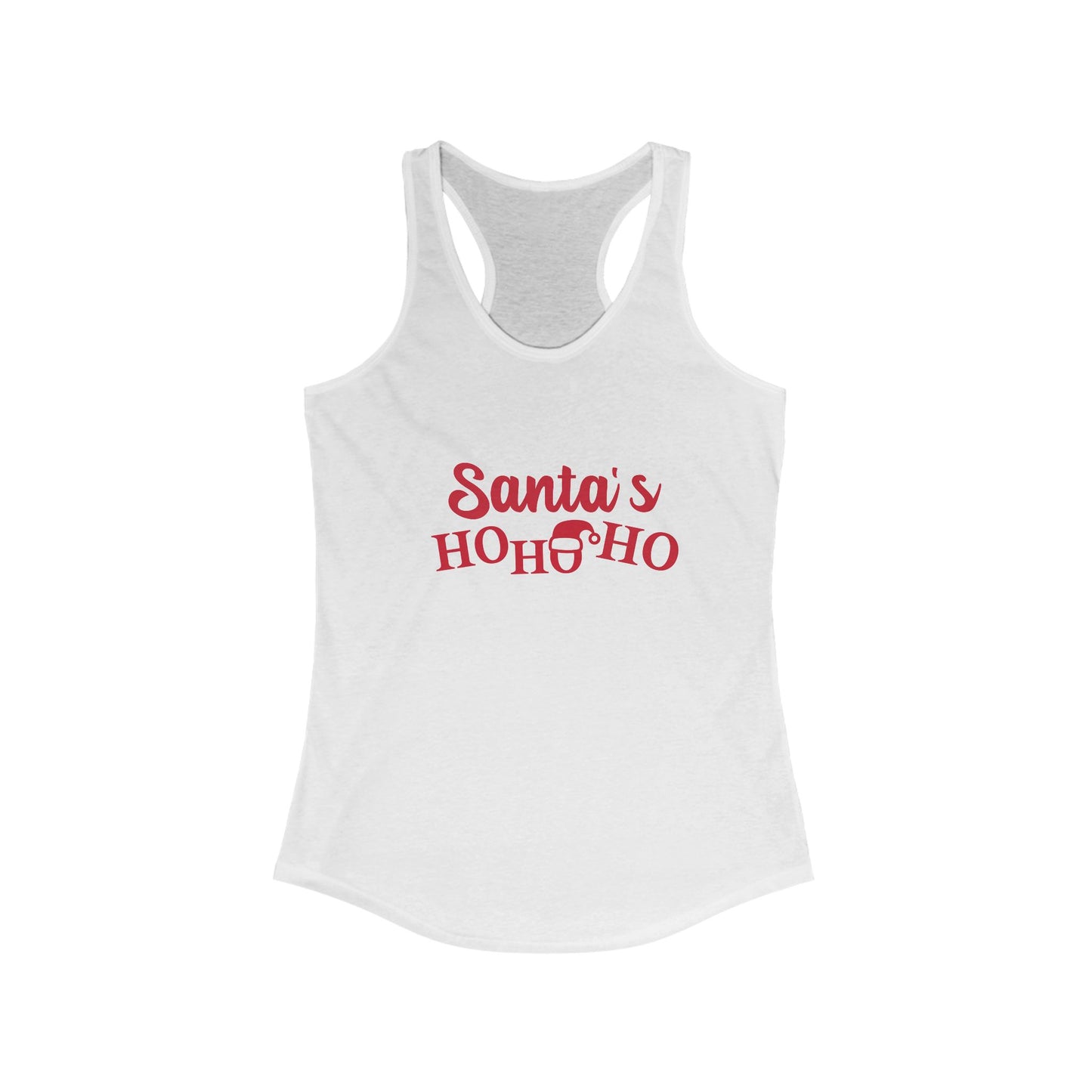 Santa's Ho Ho Ho Women's Ideal Racerback Tank Top