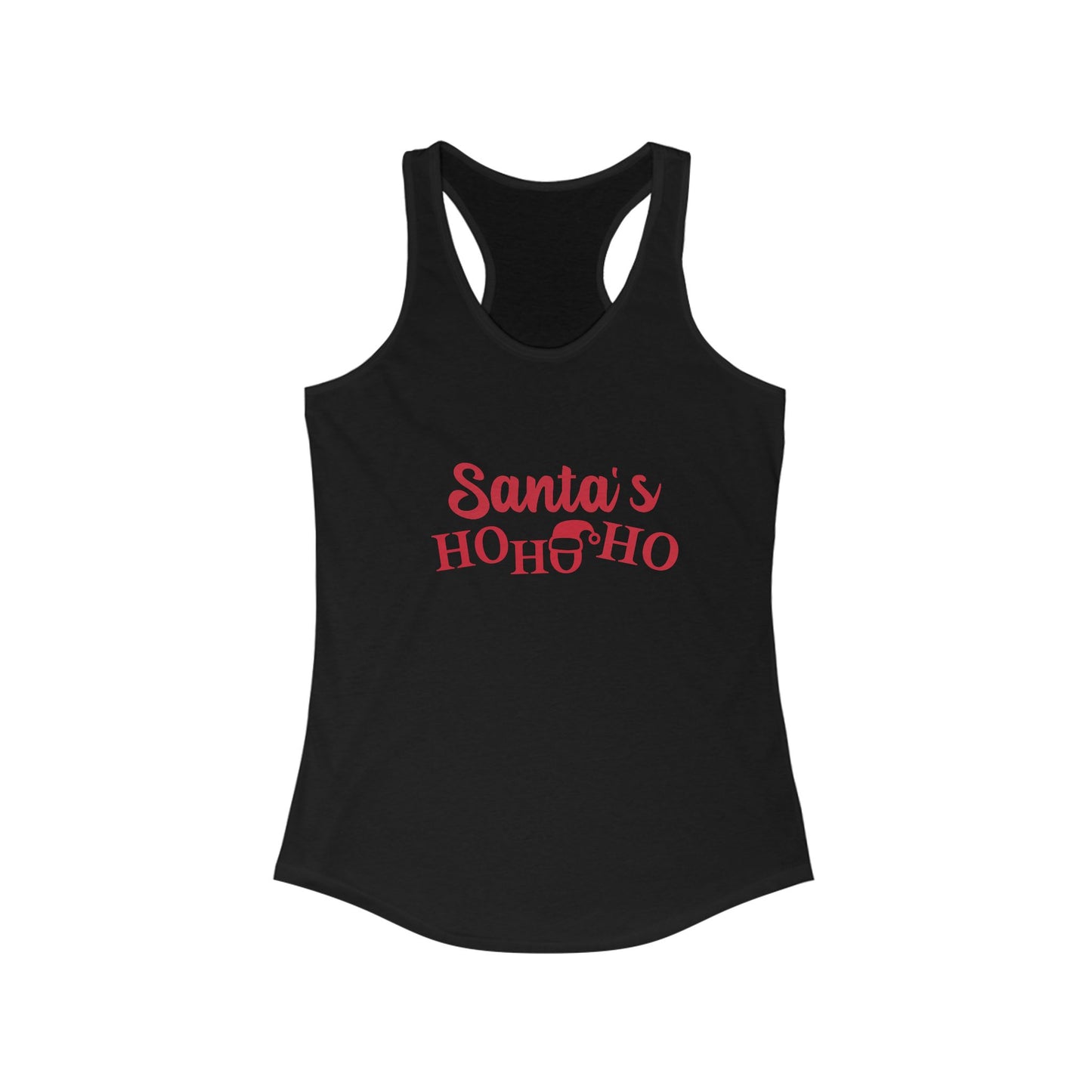 Santa's Ho Ho Ho Women's Ideal Racerback Tank Top