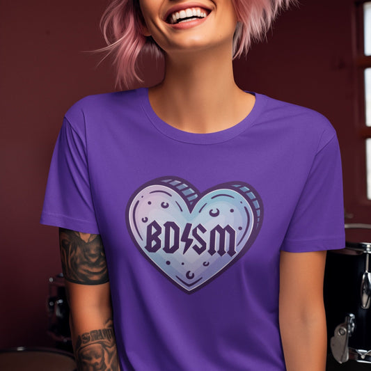 T-shirt unisexe en coton épais BDSM Rock Heart