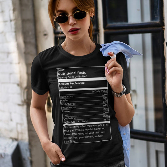 Brat Nutritional Facts Short-Sleeve Unisex Tee Shirt