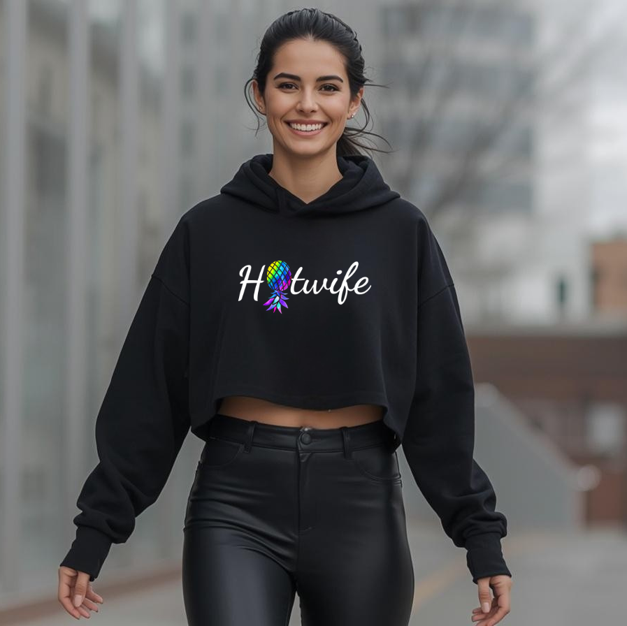 Hotwife Women's Cropped Hoodie Sweatshirt