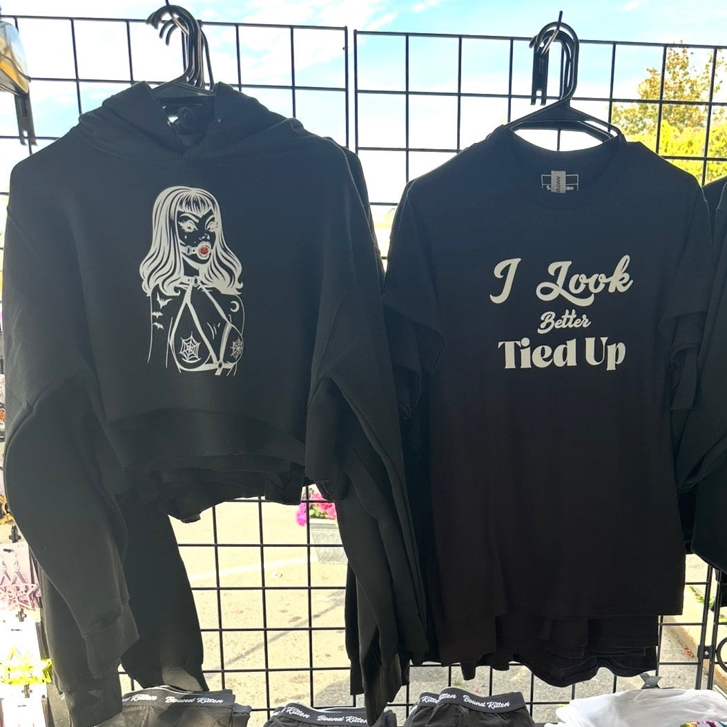 Halloween PinUp Crop Hoodie
