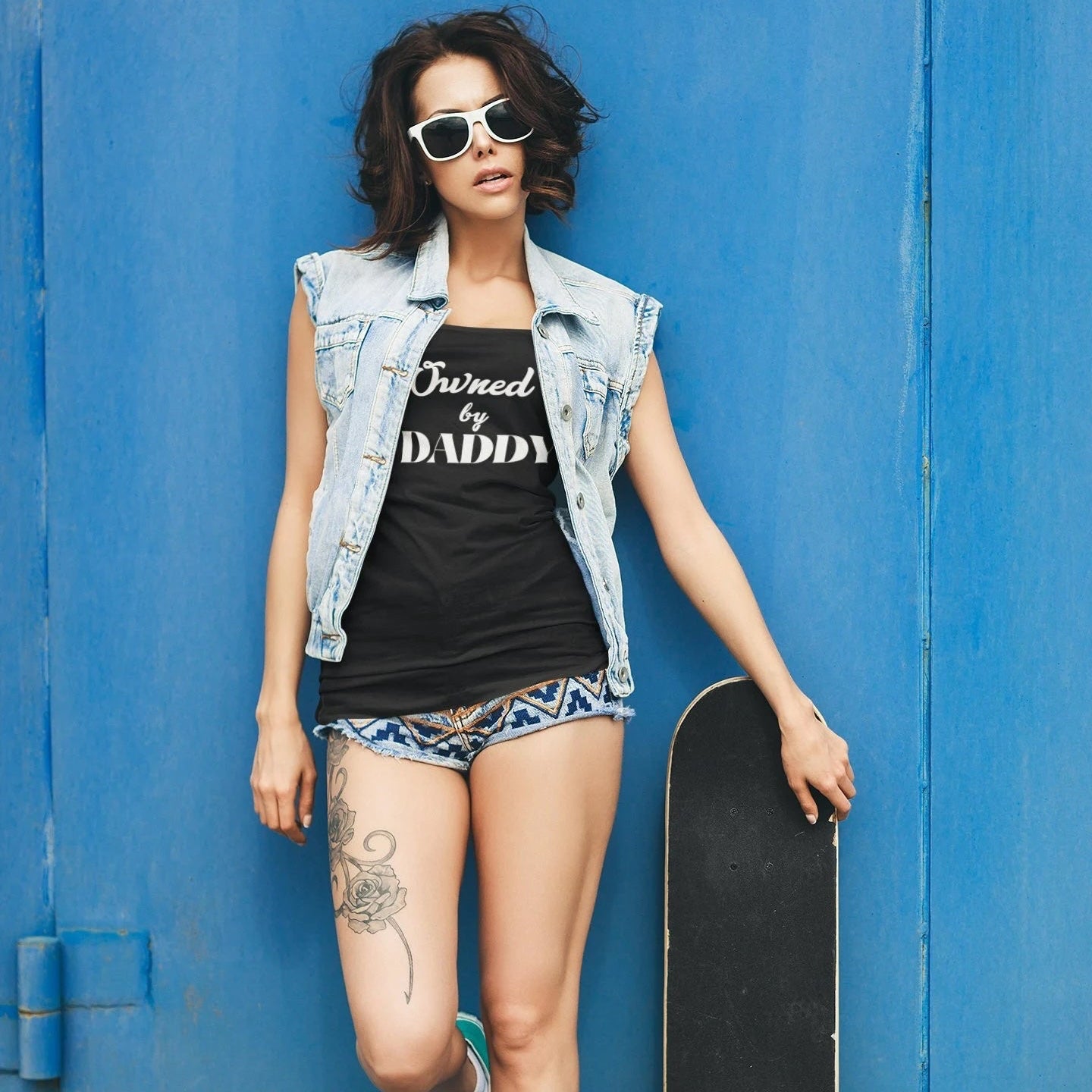 Owned by Daddy Women's Ideal Racerback Tank