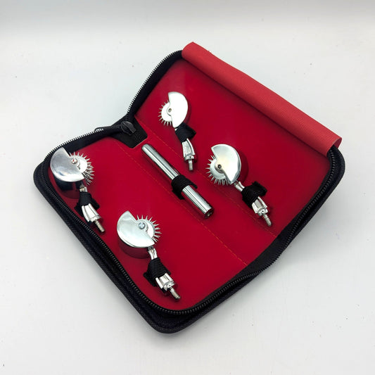 Wartenberg Wheel Multi-Head Set – 4-in-1 Kit – Pinwheel Roller – Polish or Rainbow