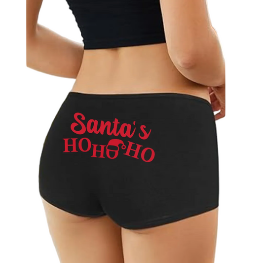 Santa's Ho Ho Ho Women Cotton Booty Shorts