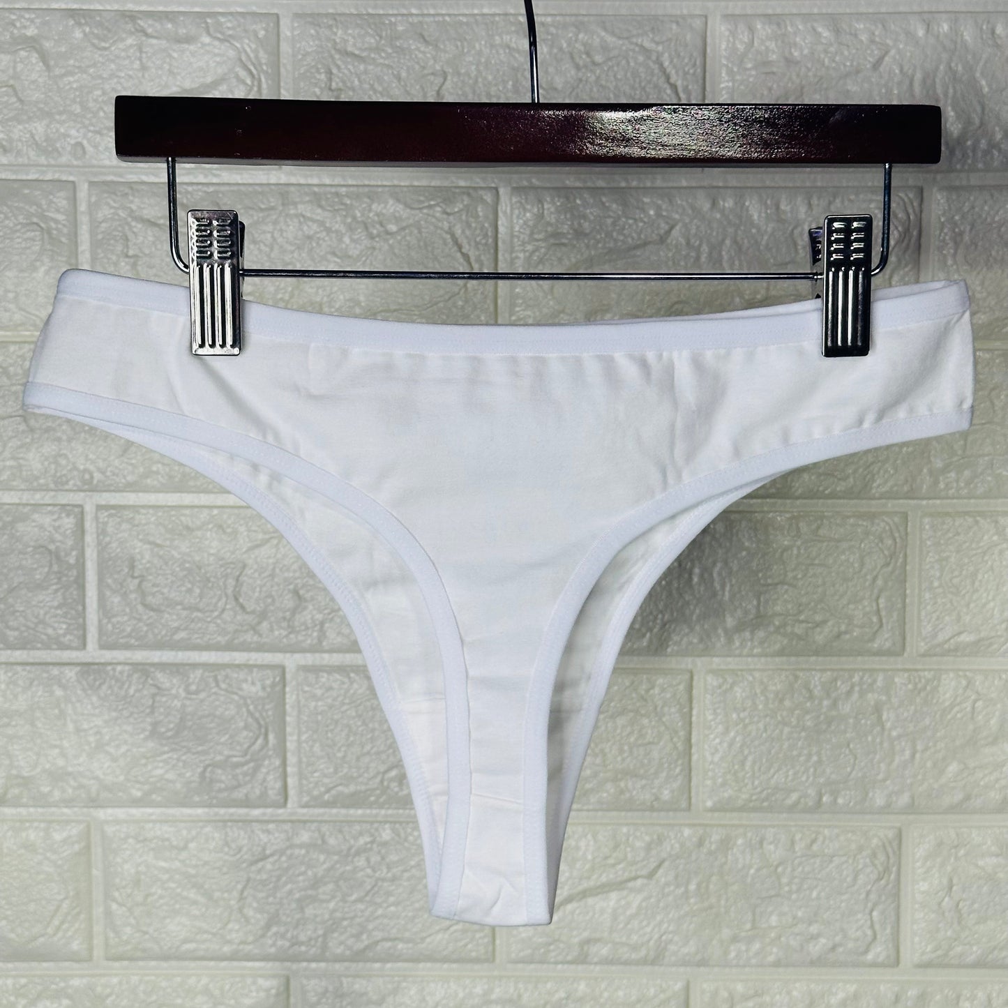 Certified Kosher Cotton Thong Panties with Blue Glitter Letters