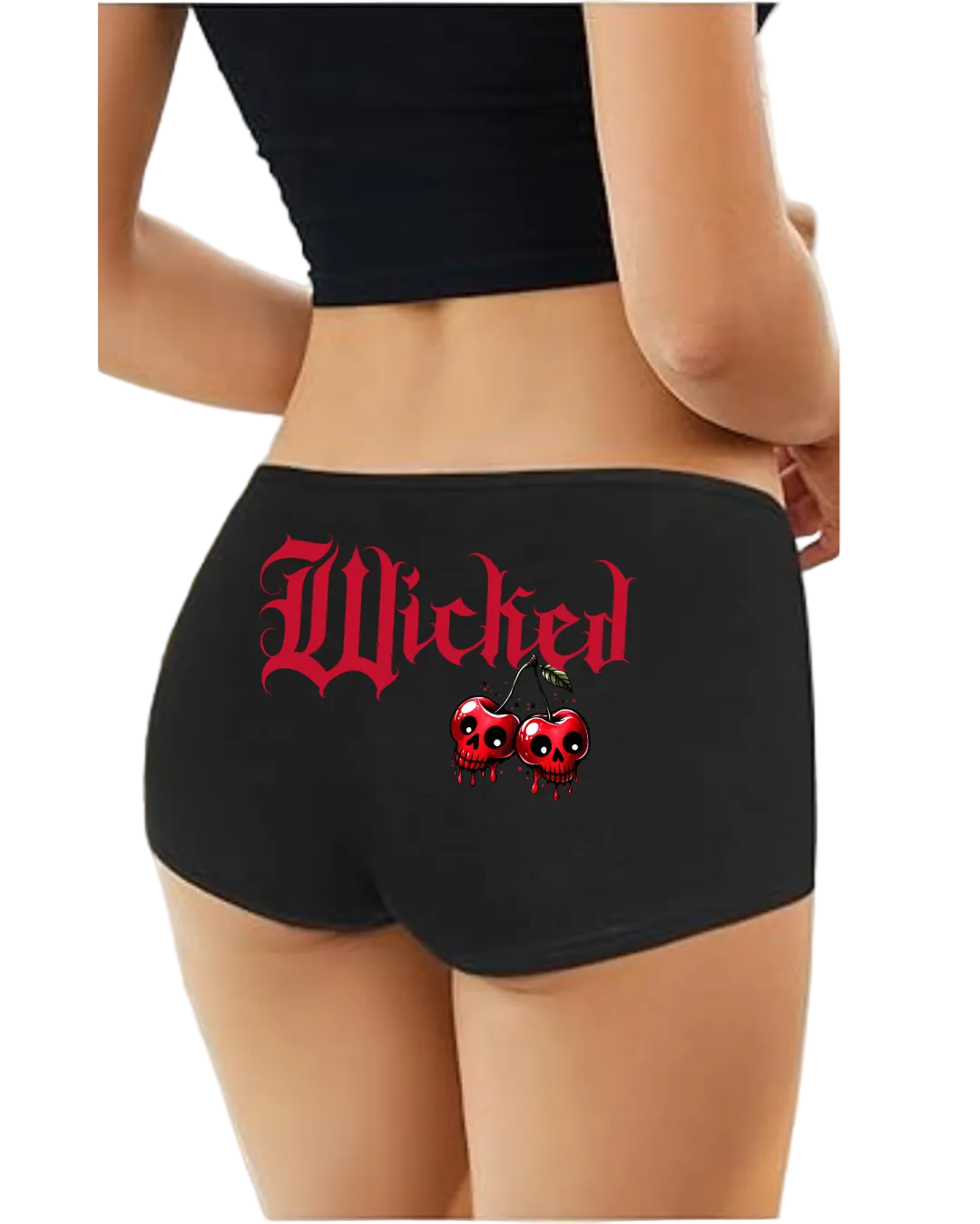 Wicked Cherry Women Cotton Booty Shorts