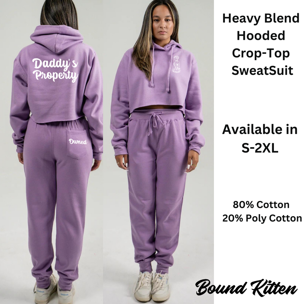 Daddy's Property Crop Top SweatSuit