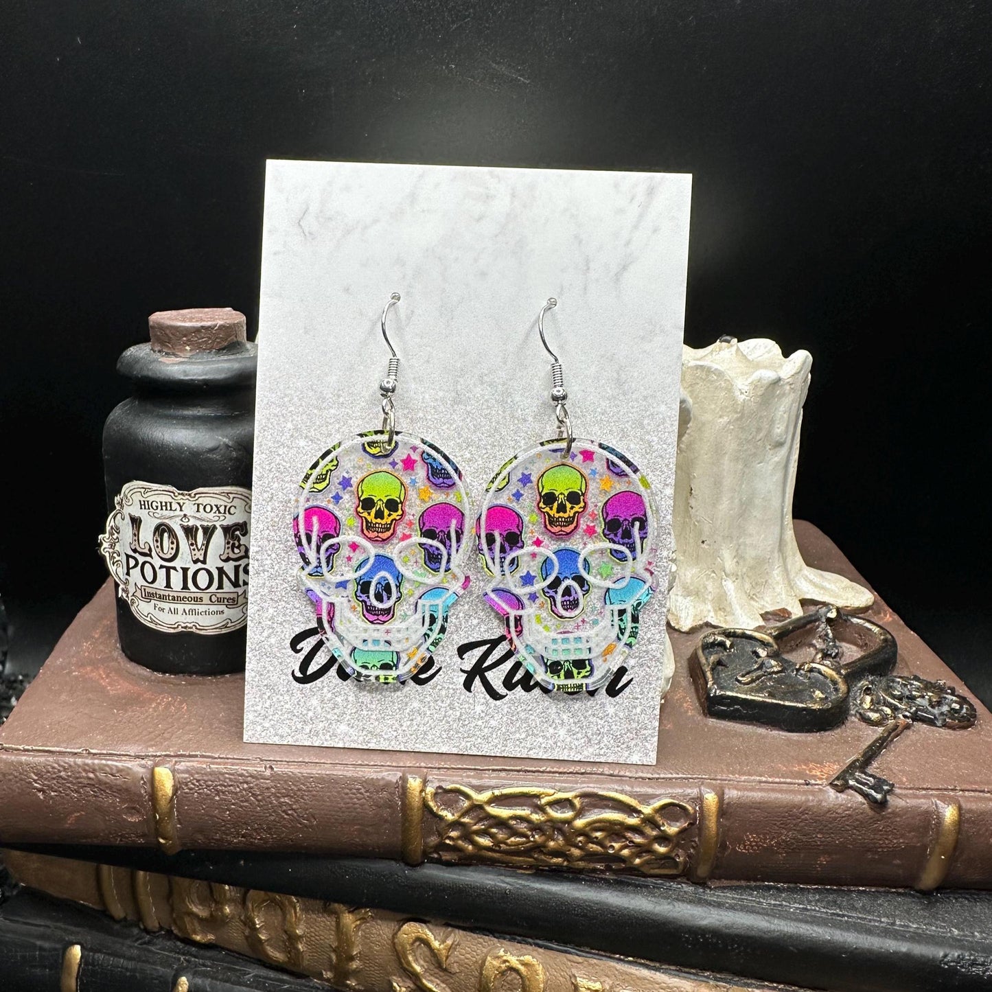 Skull Laser Cut Acrylic Earrings