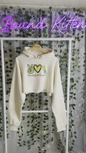 Load and play video in Gallery viewer, Peace, Love &amp; Pineapple Women&#39;s Cropped Hoodies Sweatshirt
