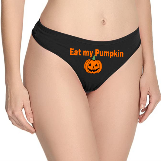 Eat my Pumpkin Cotton Halloween Thong