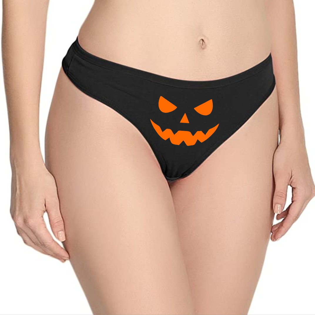 Jack O Lantern Cotton Halloween Thong