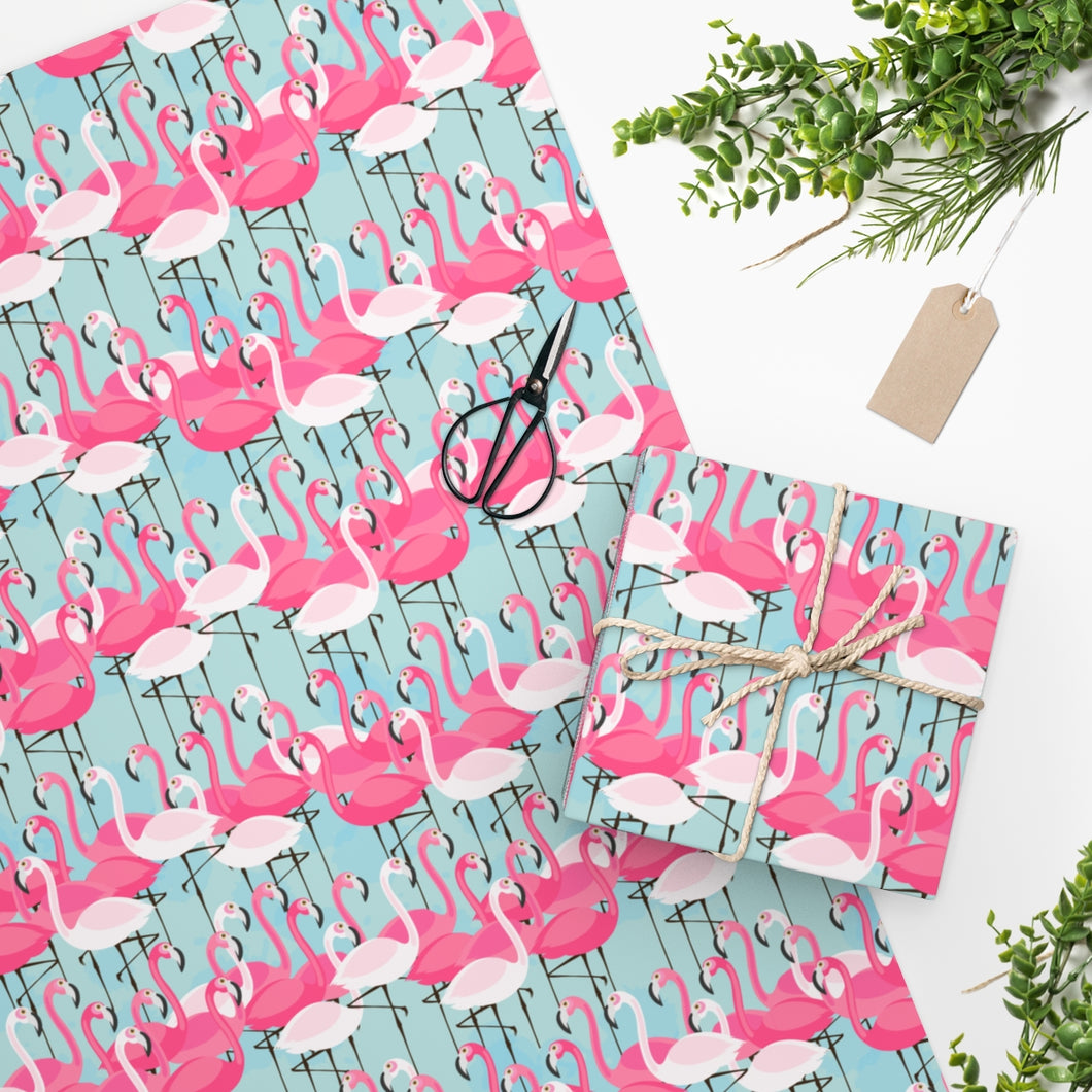 Flamingo Swingers Sharing is Caring  Wrapping Paper