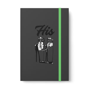 BDSM His in Heels Color Contrast Notebook - Ruled 8.25" x 5.5"