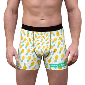 Upside Down Pineapple Swingers, Sharing is Caring Mens Boxers