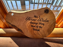 Load image into Gallery viewer, House Rule #1, Obey The Man Of The House Wood Cutting Board
