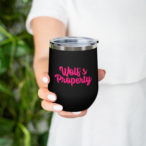 Wolf's Property, 12oz Insulated Wine Tumbler
