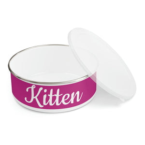 Kitten Enamel Pet Bowl