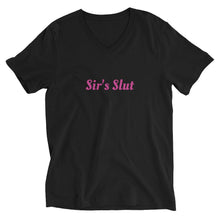 Load image into Gallery viewer, Sir&#39;s Slut Unisex Short Sleeve V-Neck T-Shirt
