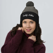 Load image into Gallery viewer, Daddy&#39;s Kitten Pom-Pom Beanie Hat
