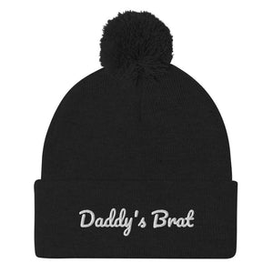 Daddy's Brat Pom-Pom Beanie Hat