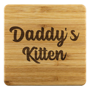 Daddy's Kitten Bamboo Coasters Set of 4