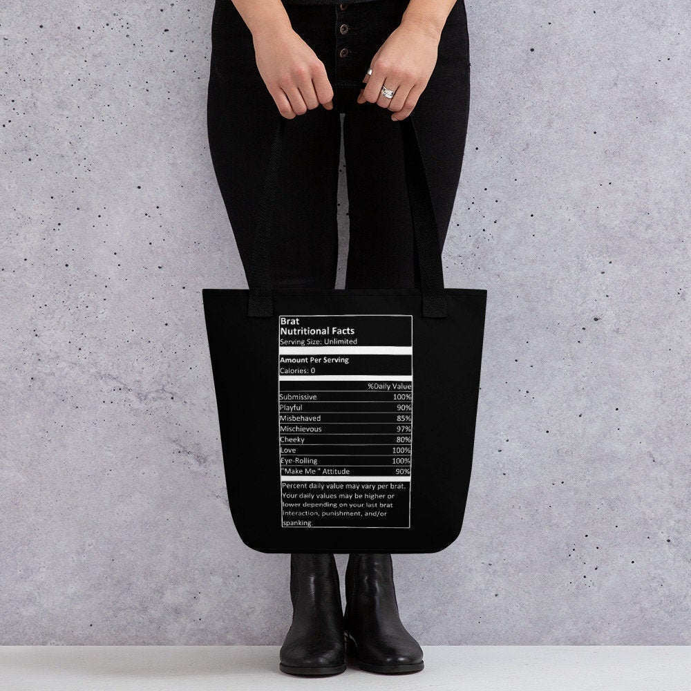 Brat Nutritional Facts Tote Bag