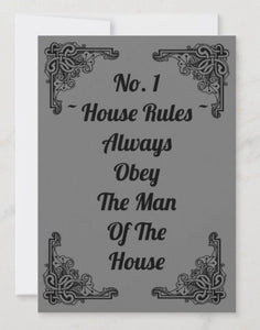 BDSM House Rules 5x7 Postcards