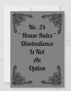 BDSM House Rules 5x7 Postcards