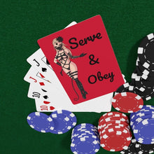 Load image into Gallery viewer, Dominatrix Serve &amp; Obey Custom Poker Cards
