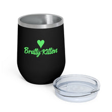 Load image into Gallery viewer, Bratty Kitten Stemless 12 oz Wine Tumblers
